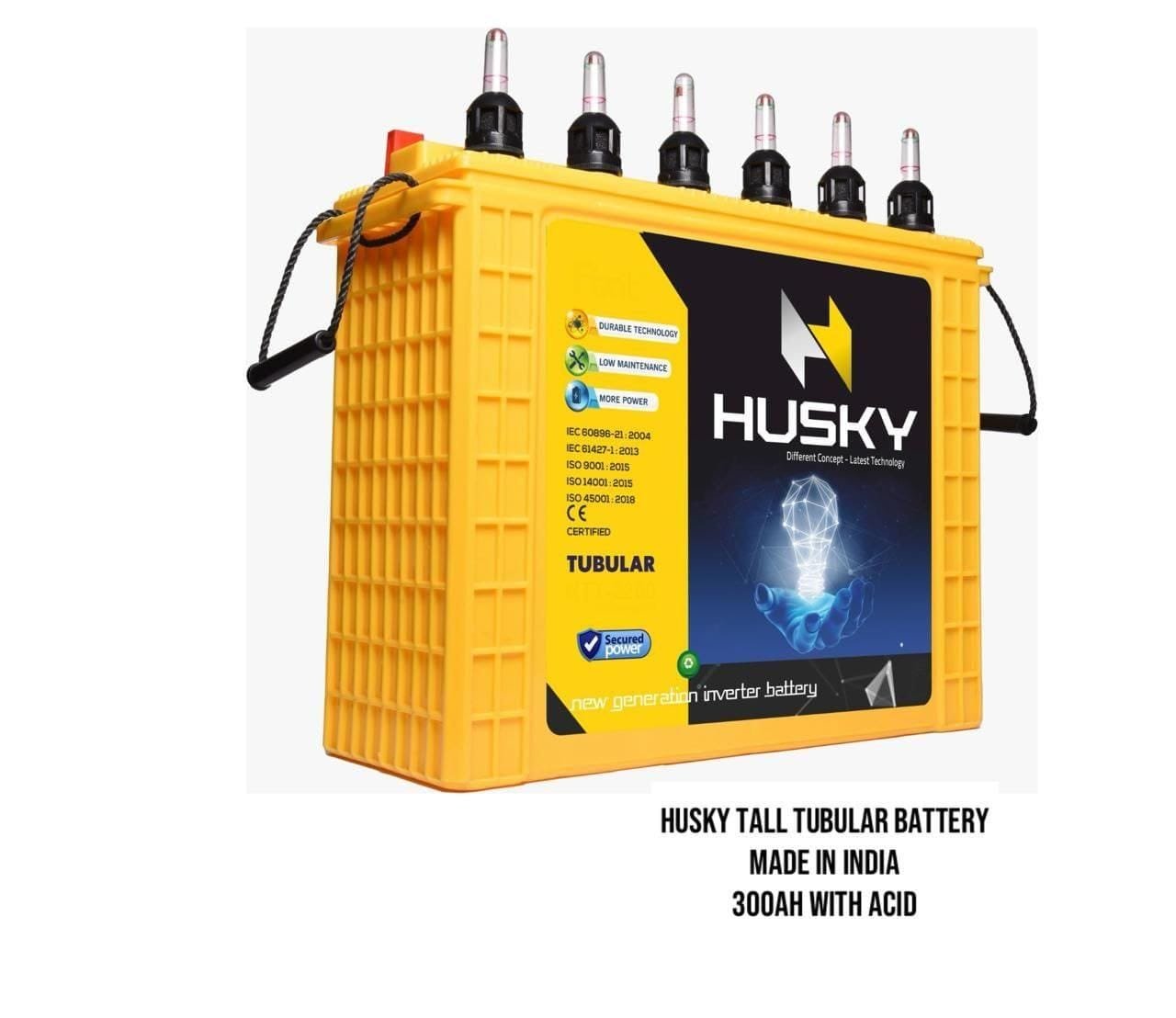 India Husky tall tubular battery 300ah