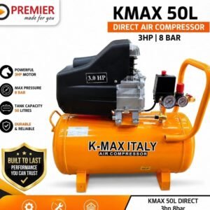 Kmax italy air compressor 50ltrs 3hp 8bar