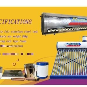 Phoenix dc solar water heater pressurised 200ltrs
