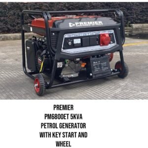 Pm6800et Premier petrol generator 5kva with keystart and wheels