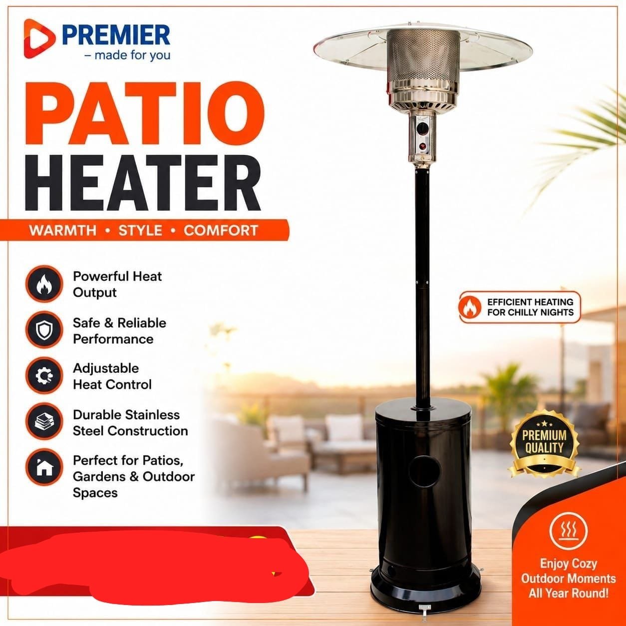 Premier patio night heater