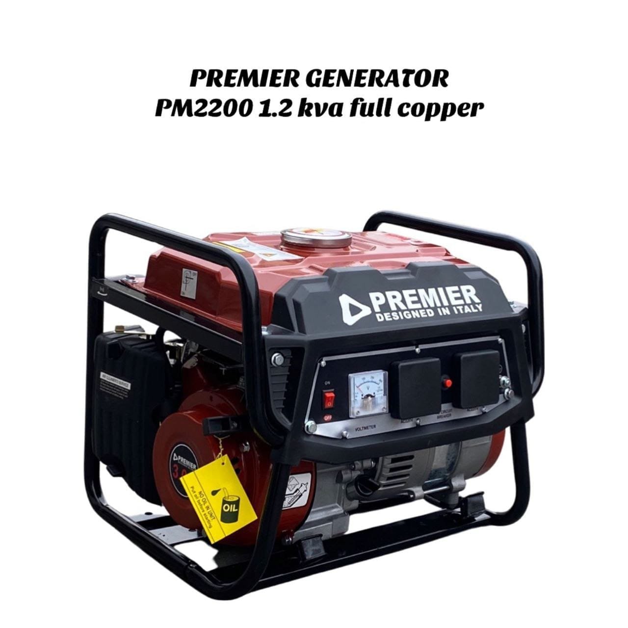 Premier petrol generator 1.2kva full copper