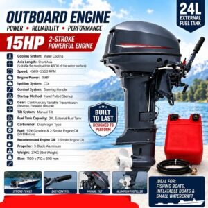 Premier powerful Outboard boat engine 15hp 2stroke