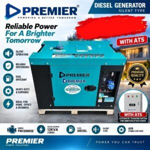 Premier reliable silent diesel generator with ATS 12kva 10kw