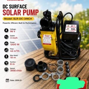Slr-dc-3inch Premier dc solar surface waterpump 96v 1200w yellow