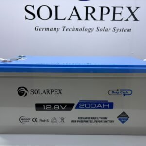 Solarpex rechargeable lithium iron phosphate LiFePo4 battery 200ah 12.8v