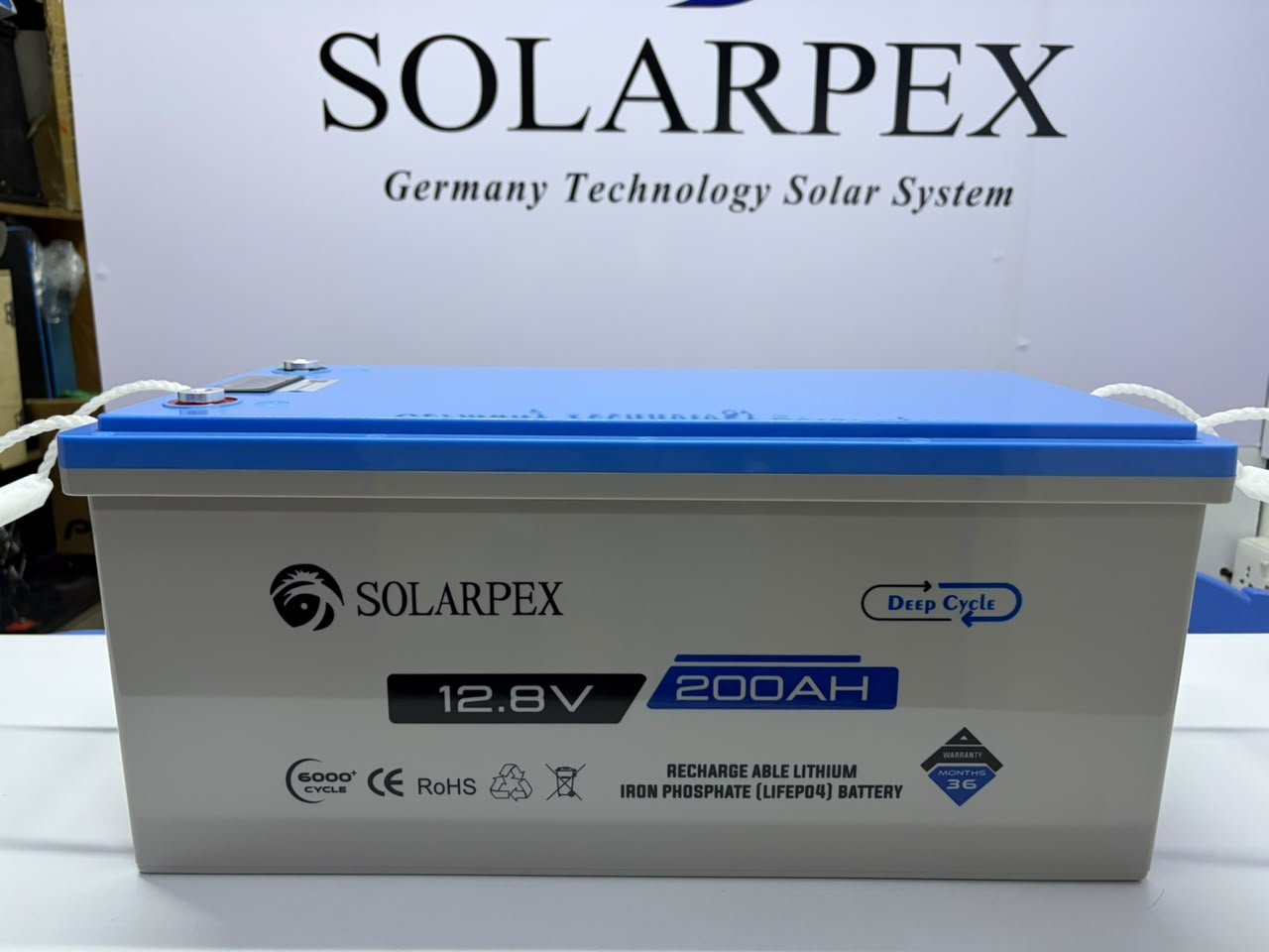 Solarpex rechargeable lithium iron phosphate LiFePo4 battery 200ah 12.8v