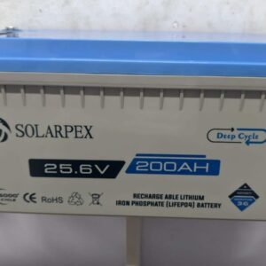 Solarpex rechargeable lithium iron phosphate LiFePo4 battery 200ah 25.6v