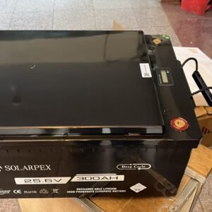 Solarpex rechargeable lithium iron phosphate LiFePo4 battery 300ah 25.6v